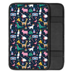 Funny Christmas Animals Pattern Print Car Center Console Cover