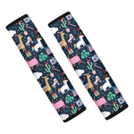 Funny Christmas Animals Pattern Print Car Seat Belt Covers