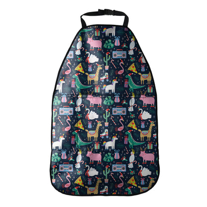 Funny Christmas Animals Pattern Print Car Seat Organizers