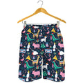 Funny Christmas Animals Pattern Print Men's Shorts