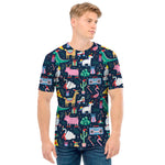 Funny Christmas Animals Pattern Print Men's T-Shirt