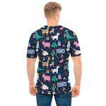Funny Christmas Animals Pattern Print Men's T-Shirt