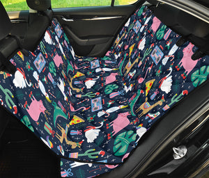 Funny Christmas Animals Pattern Print Pet Car Back Seat Cover