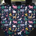 Funny Christmas Animals Pattern Print Pet Car Back Seat Cover