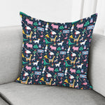 Funny Christmas Animals Pattern Print Pillow Cover