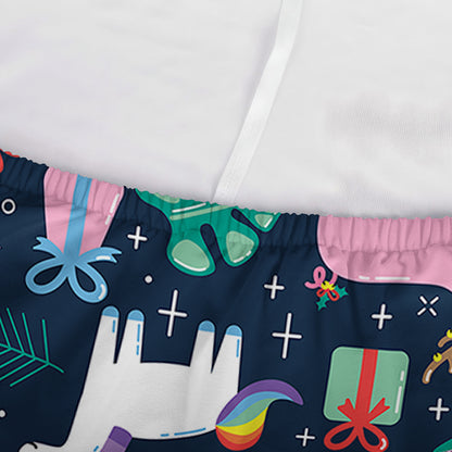 Funny Christmas Animals Pattern Print Sofa Cover