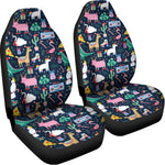 Funny Christmas Animals Pattern Print Universal Fit Car Seat Covers