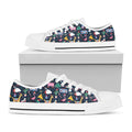 Funny Christmas Animals Pattern Print White Low Top Sneakers