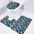 Funny Christmas Decoration Pattern Print 3 Piece Bath Mat Set