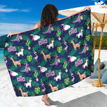 Funny Christmas Decoration Pattern Print Beach Sarong Wrap