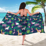 Funny Christmas Decoration Pattern Print Beach Sarong Wrap
