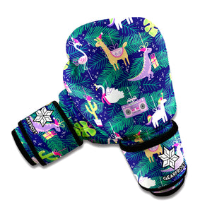 Funny Christmas Decoration Pattern Print Boxing Gloves