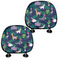 Funny Christmas Decoration Pattern Print Car Headrest Covers