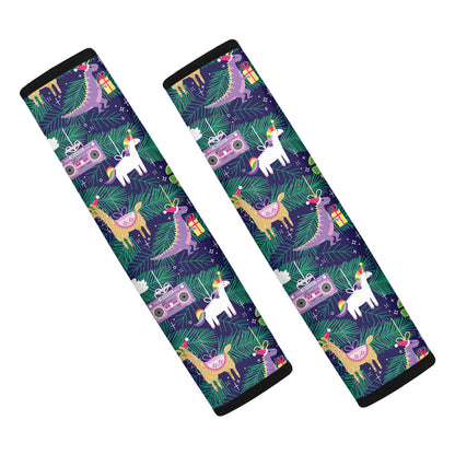 Funny Christmas Decoration Pattern Print Car Seat Belt Covers