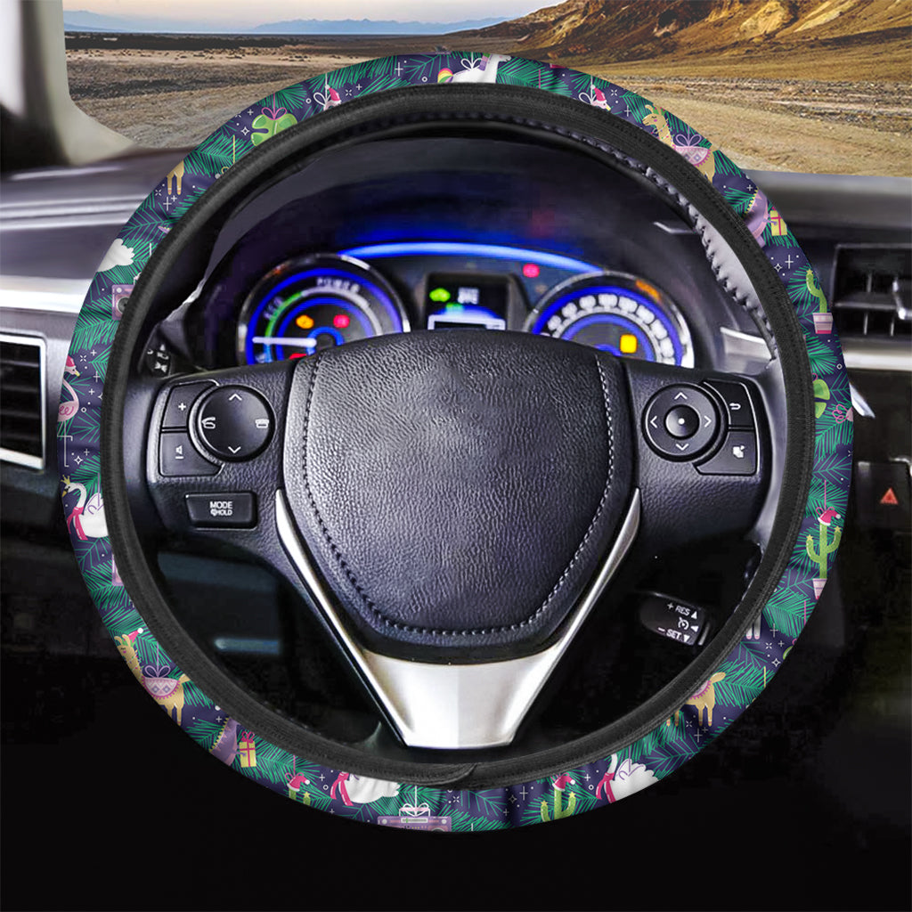 Funny Christmas Decoration Pattern Print Car Steering Wheel Cover