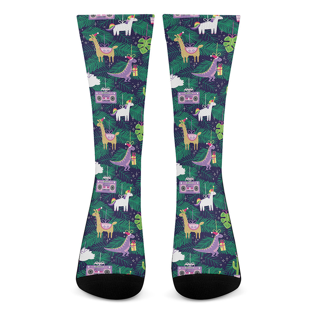 Funny Christmas Decoration Pattern Print Crew Socks