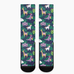 Funny Christmas Decoration Pattern Print Crew Socks