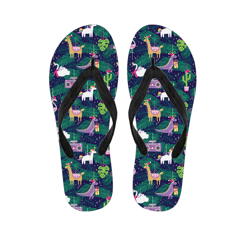 Funny Christmas Decoration Pattern Print Flip Flops