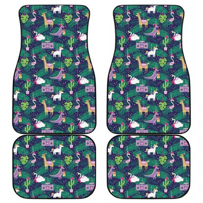 Funny Christmas Decoration Pattern Print Front and Back Car Floor Mats