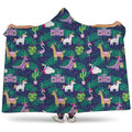 Funny Christmas Decoration Pattern Print Hooded Blanket