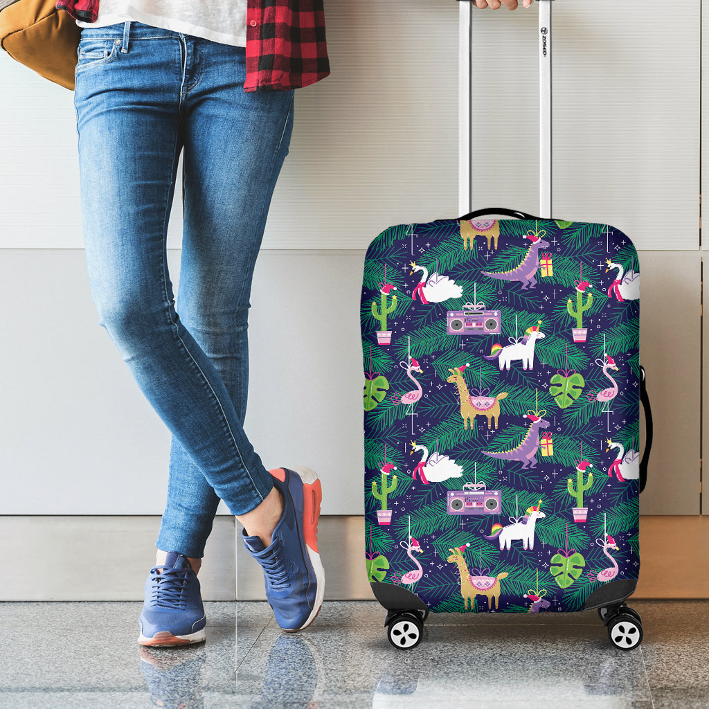 Funny Christmas Decoration Pattern Print Luggage Cover