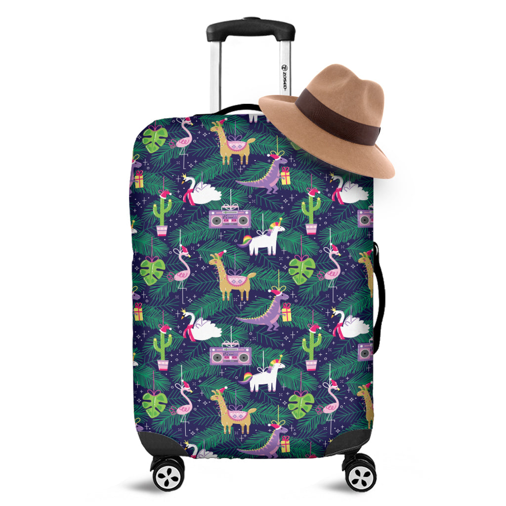 Funny Christmas Decoration Pattern Print Luggage Cover