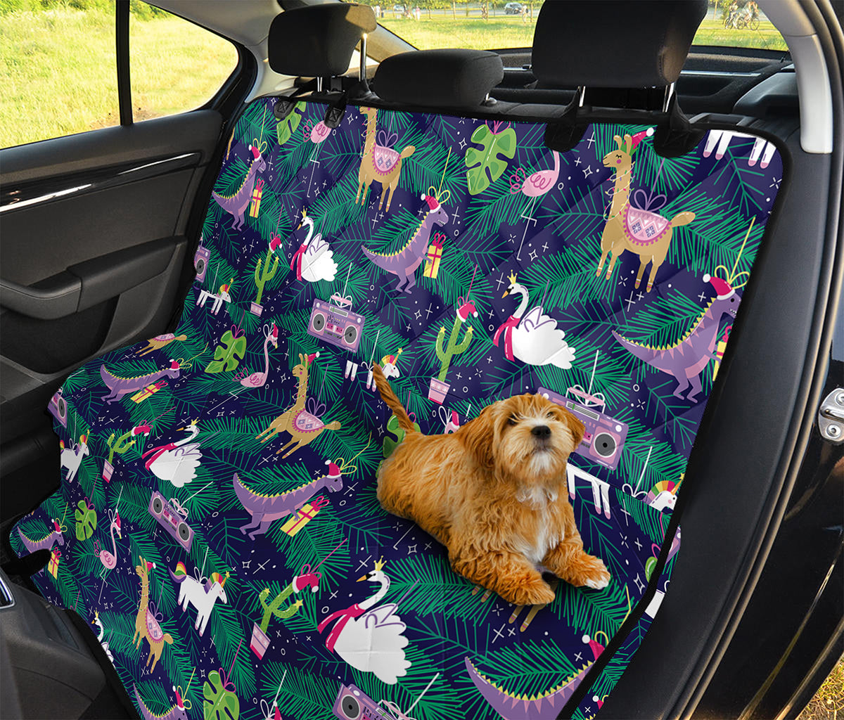 Funny Christmas Decoration Pattern Print Pet Car Back Seat Cover