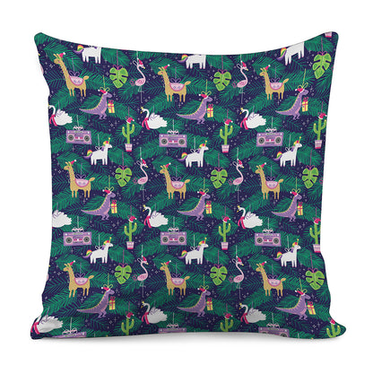 Funny Christmas Decoration Pattern Print Pillow Cover