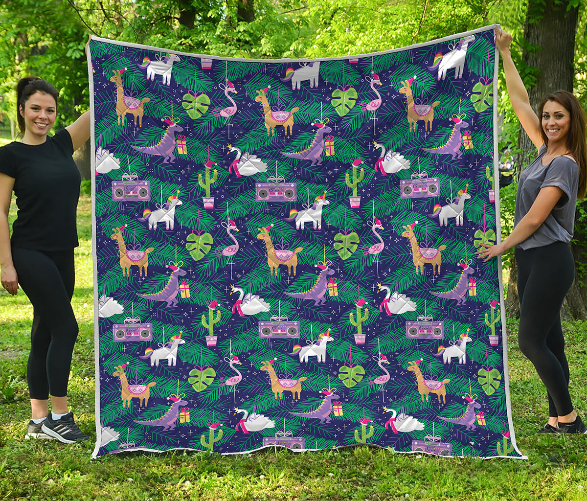 Funny Christmas Decoration Pattern Print Quilt