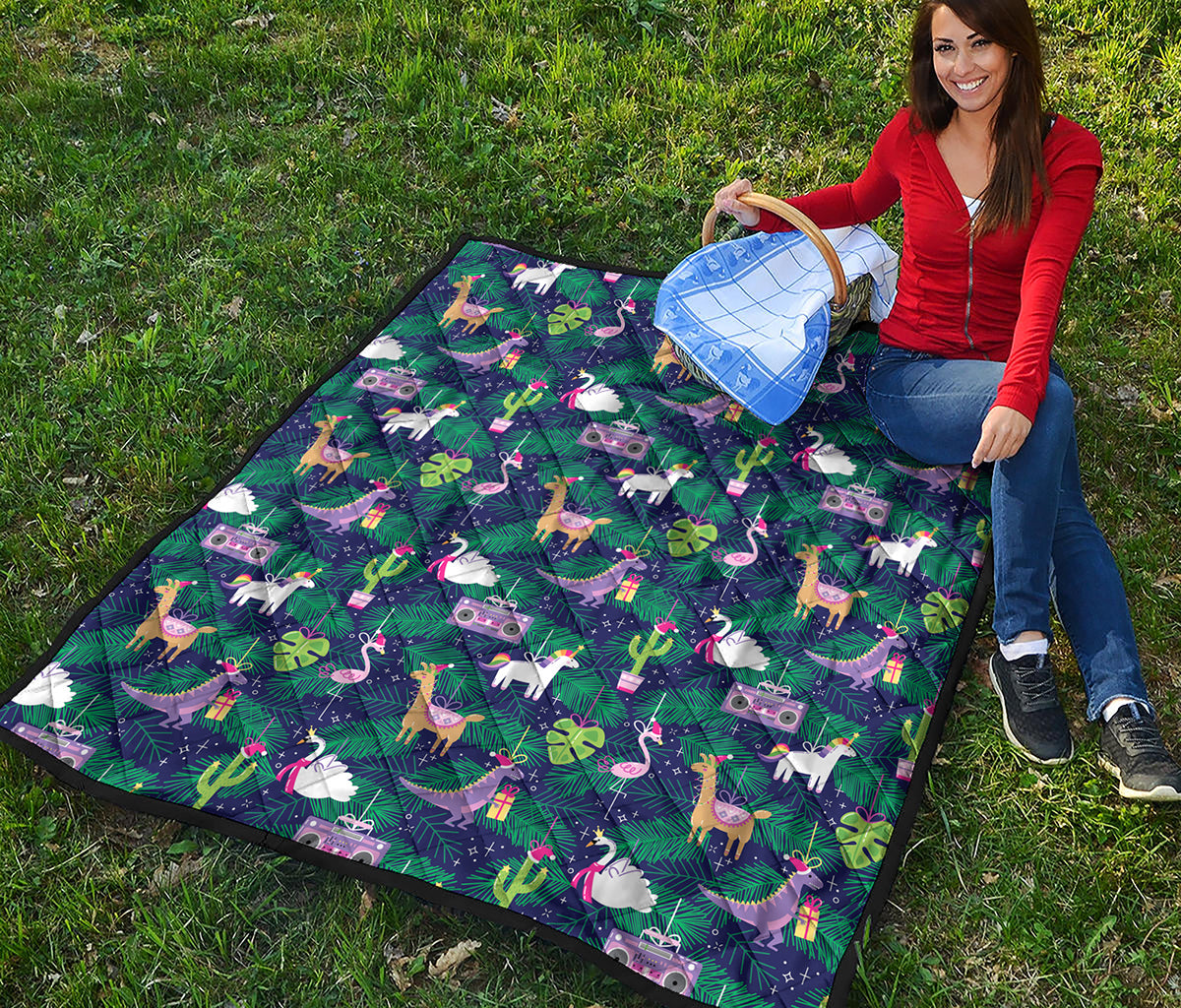 Funny Christmas Decoration Pattern Print Quilt