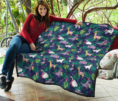 Funny Christmas Decoration Pattern Print Quilt
