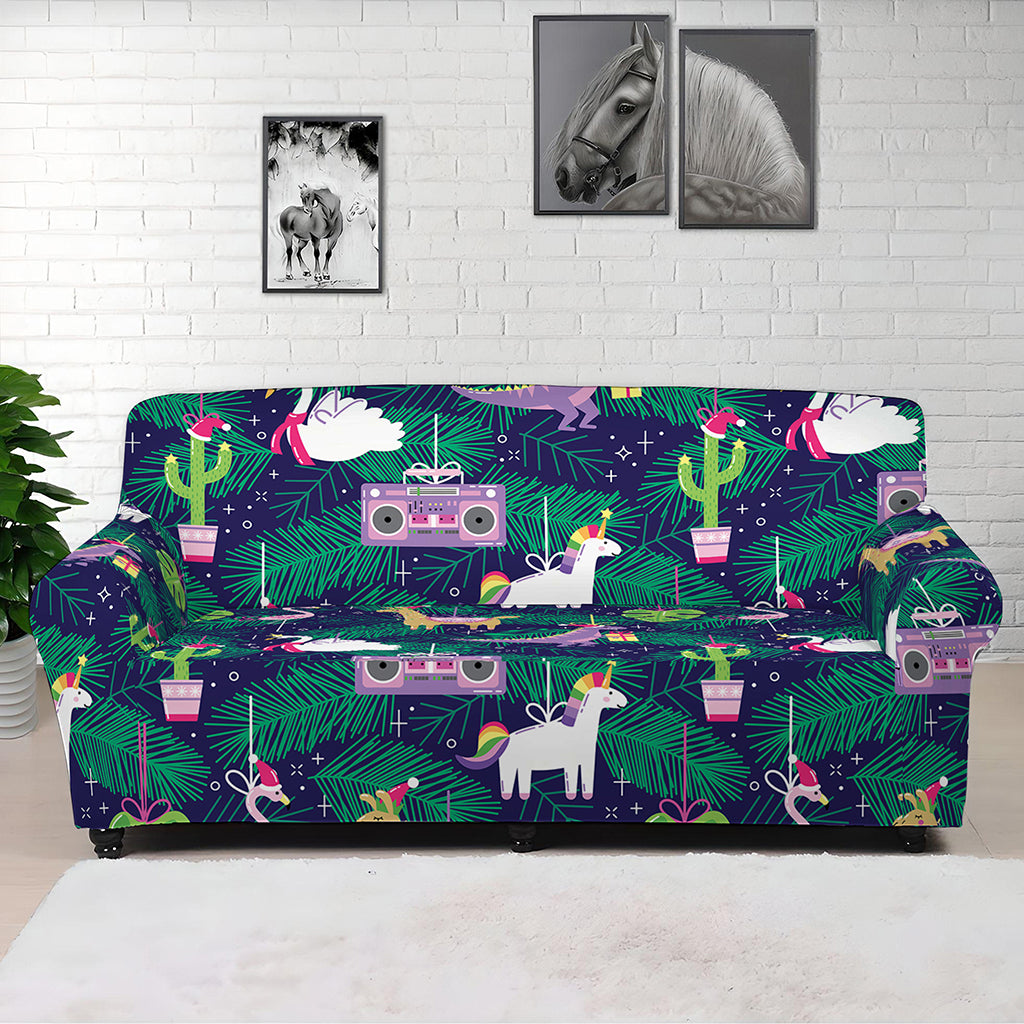 Funny Christmas Decoration Pattern Print Sofa Cover