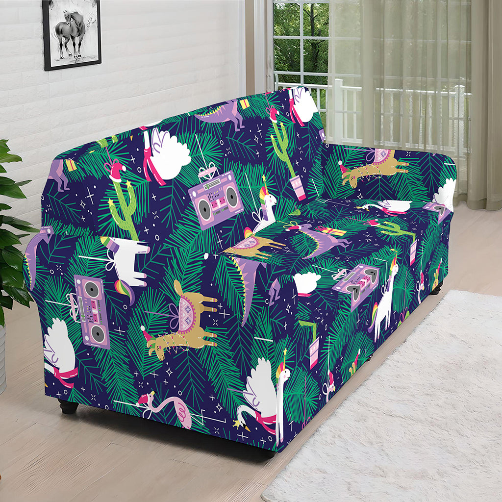 Funny Christmas Decoration Pattern Print Sofa Cover