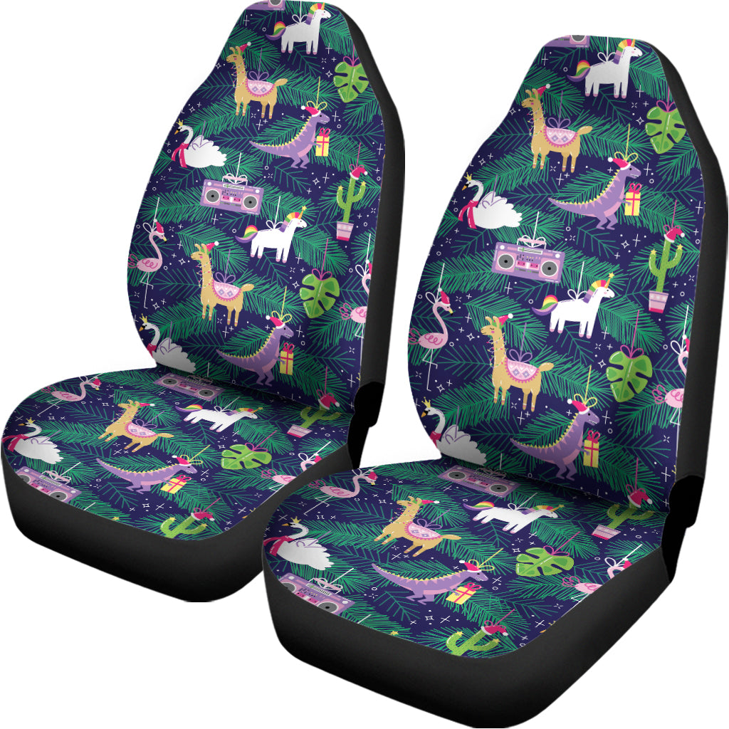 Funny Christmas Decoration Pattern Print Universal Fit Car Seat Covers