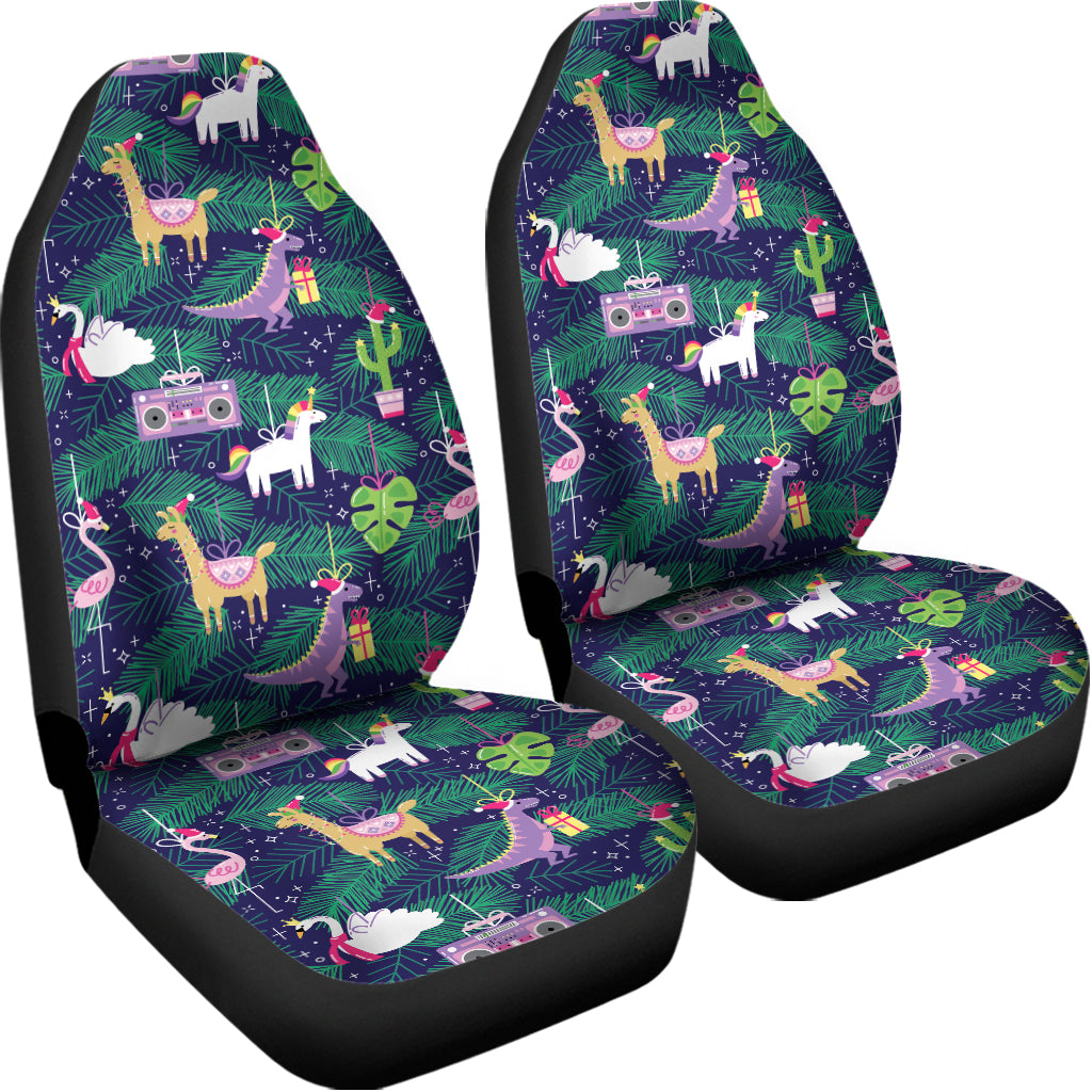 Funny Christmas Decoration Pattern Print Universal Fit Car Seat Covers