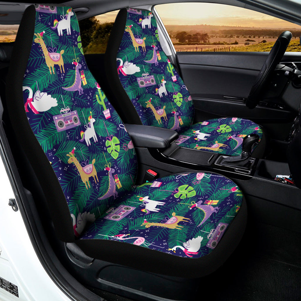 Funny Christmas Decoration Pattern Print Universal Fit Car Seat Covers