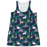 Funny Christmas Decoration Pattern Print Women's Racerback Tank Top