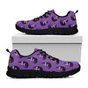 Funny Eggplant Pattern Print Black Sneakers