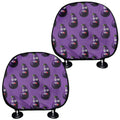 Funny Eggplant Pattern Print Car Headrest Covers