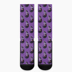 Funny Eggplant Pattern Print Crew Socks