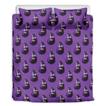 Funny Eggplant Pattern Print Duvet Cover Bedding Set