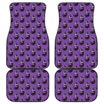 Funny Eggplant Pattern Print Front and Back Car Floor Mats