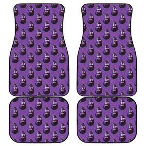 Funny Eggplant Pattern Print Front and Back Car Floor Mats