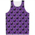 Funny Eggplant Pattern Print Men's Tank Top
