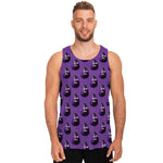 Funny Eggplant Pattern Print Men's Tank Top