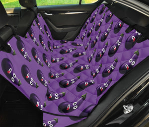 Funny Eggplant Pattern Print Pet Car Back Seat Cover