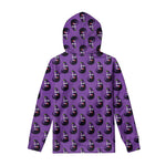 Funny Eggplant Pattern Print Pullover Hoodie