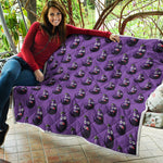 Funny Eggplant Pattern Print Quilt