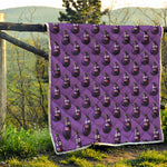 Funny Eggplant Pattern Print Quilt
