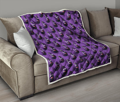 Funny Eggplant Pattern Print Quilt